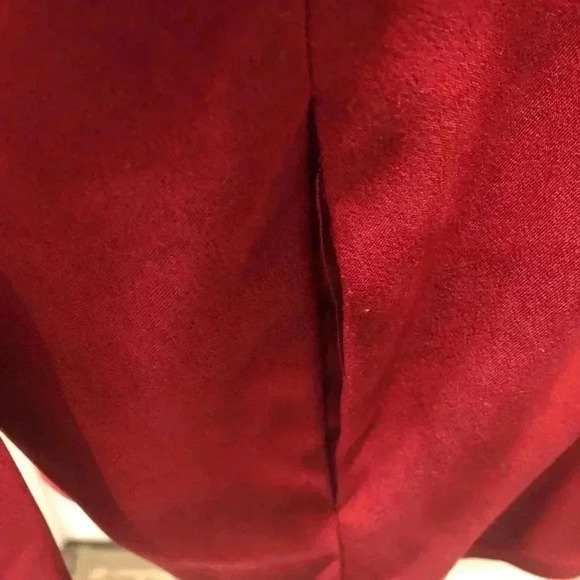 Bob Mackie Wearable Art Large Burgundy Zip Front Jacket Top Embroidered Tassel - Picture 6 of 8